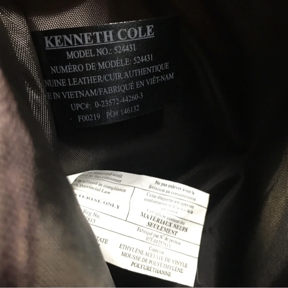 Reaction Kenneth Cole Show Business Leather Briefcase Laptop Shoulder Flap Bag
